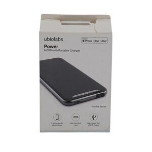 Ubio Labs Portable Charger – High-Capacity (6,000mAh) Power Bank for iPhone, iPa